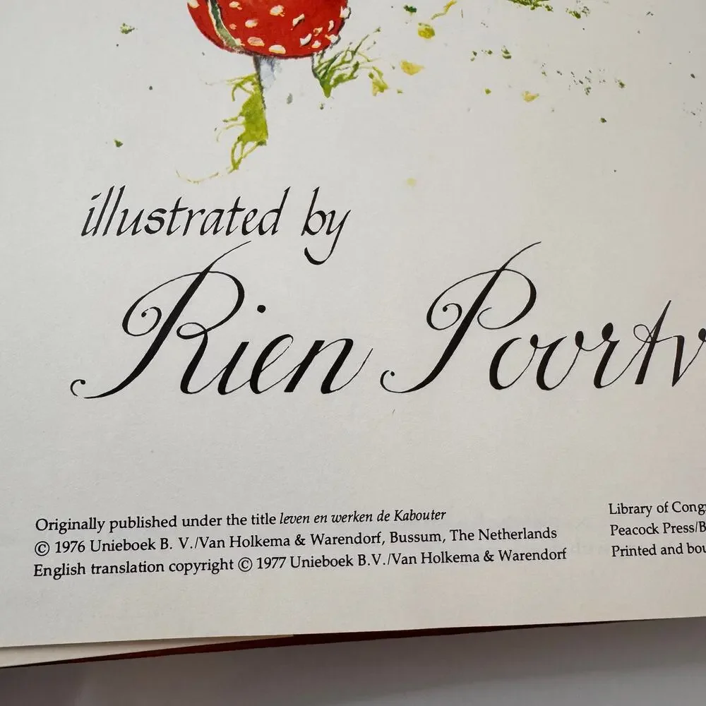 VTG Gnomes Book Rien Poortvliet Wil Huygen Watercolor Illustrations Hardcover